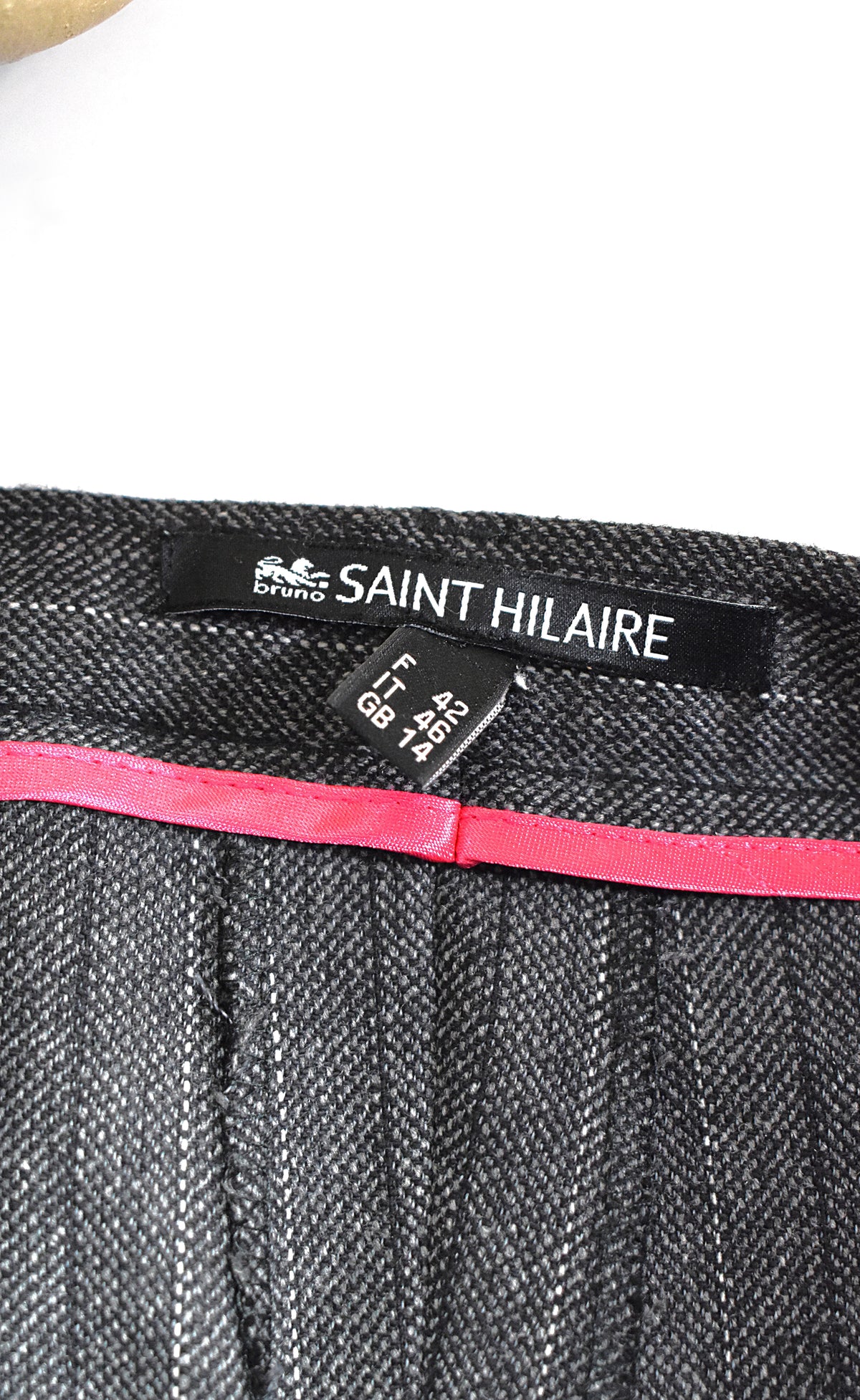 Pantalon en laine mélangée gris Bruno St Hilaire