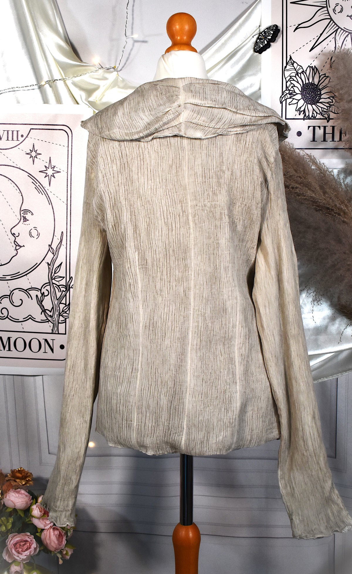 Veste soie et coton crème cintrée La Fée Maraboutée