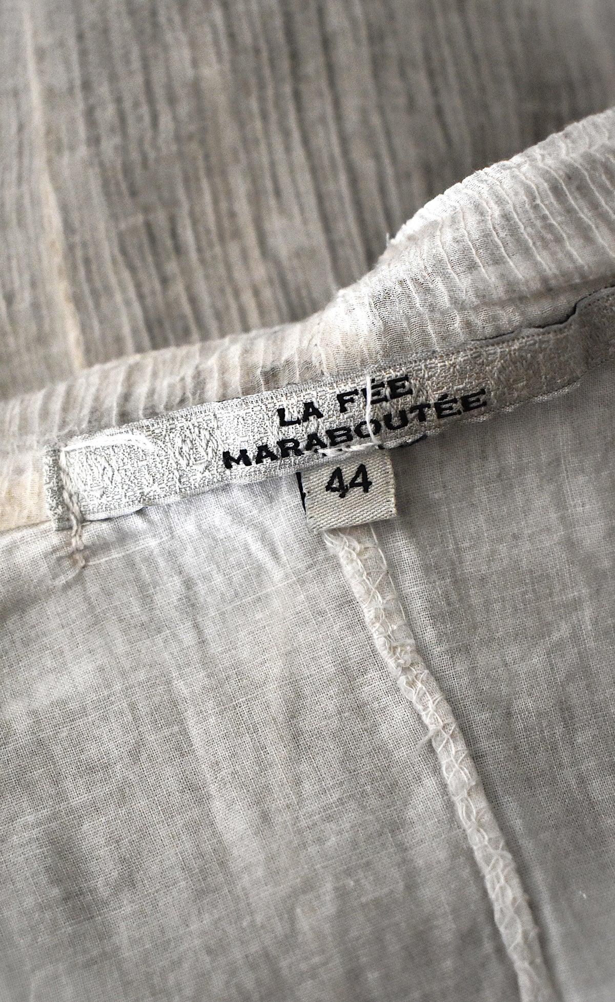 Veste soie et coton crème cintrée La Fée Maraboutée