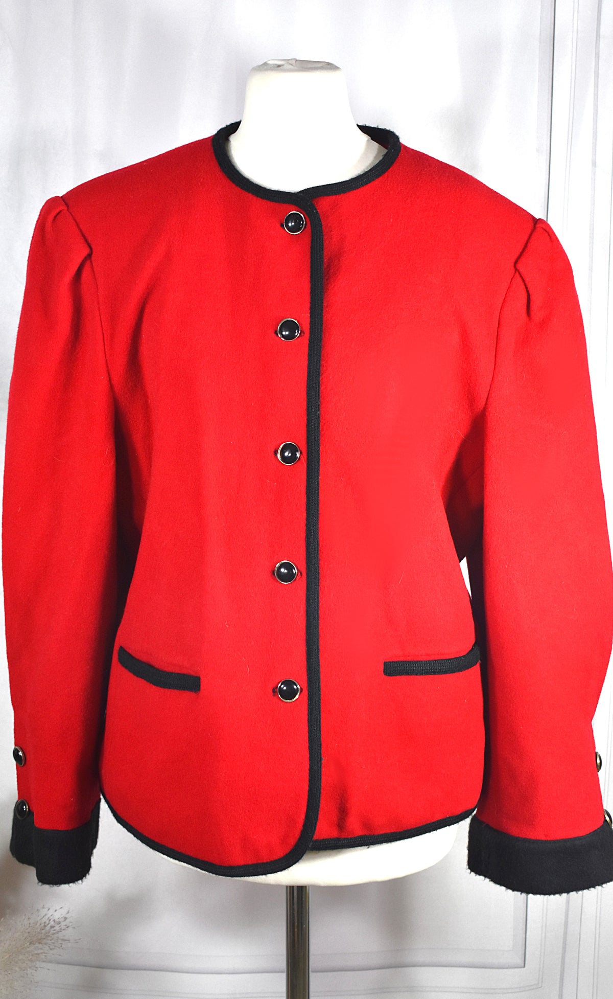 Blazer bicolore rouge & noir