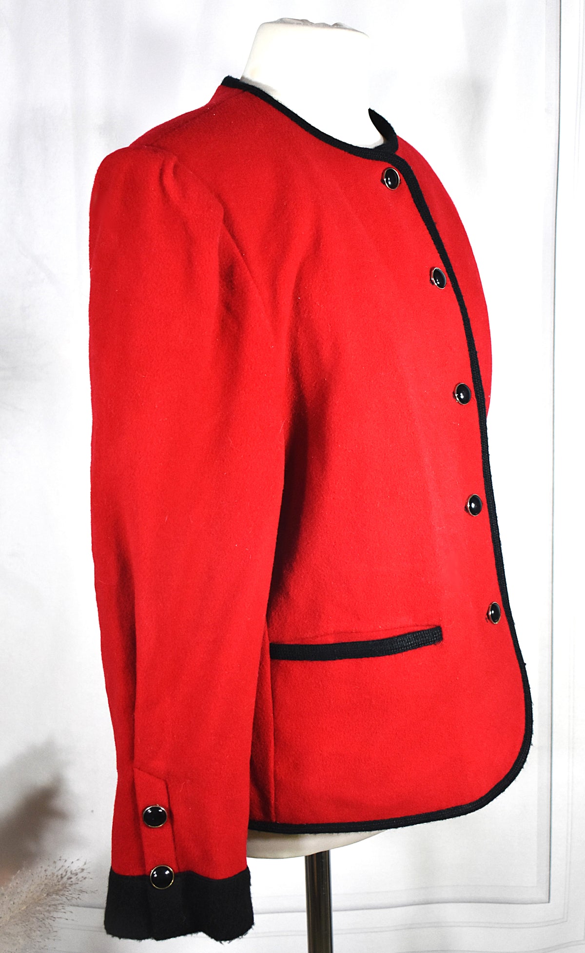 Blazer bicolore rouge & noir