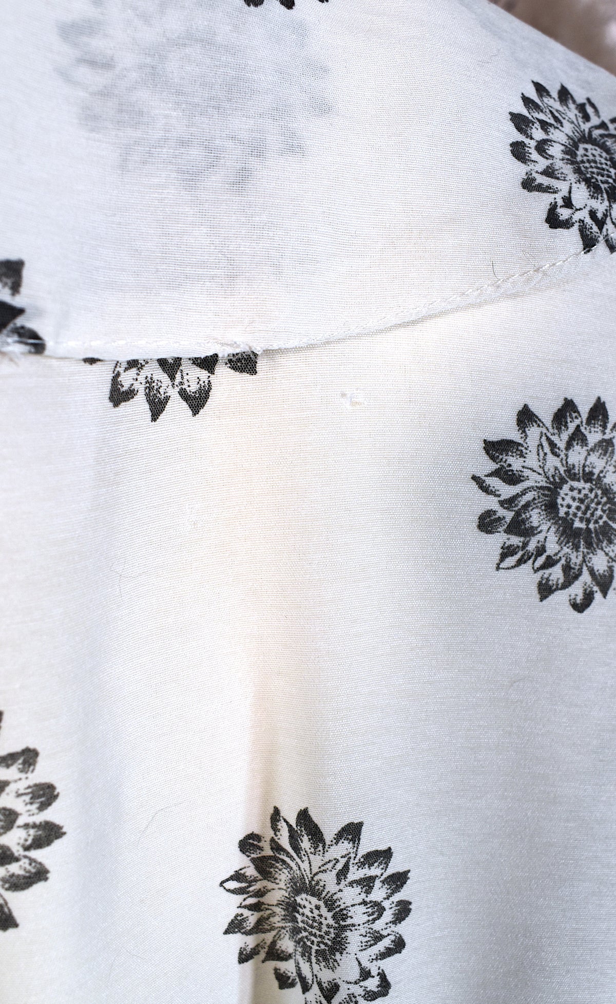 Chemise col Claudine nœud marguerites
