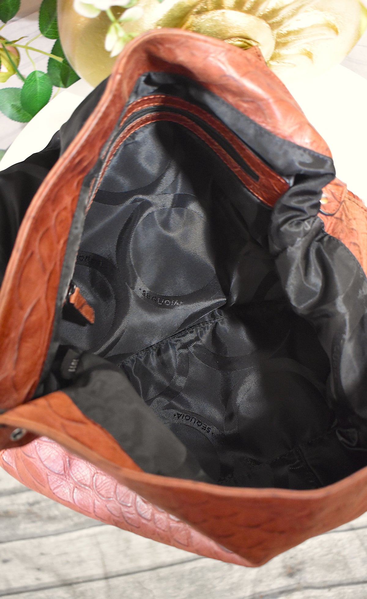 Sac fourre-tout similicuir marron