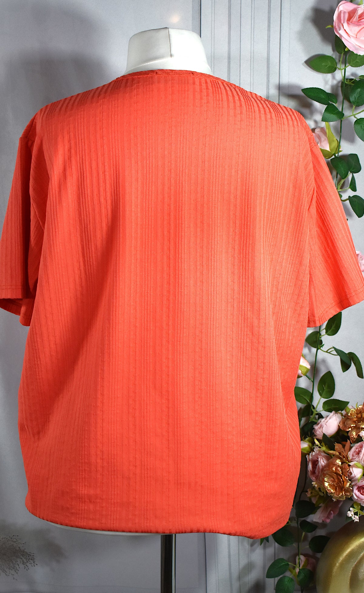 T-shirt texturé corail