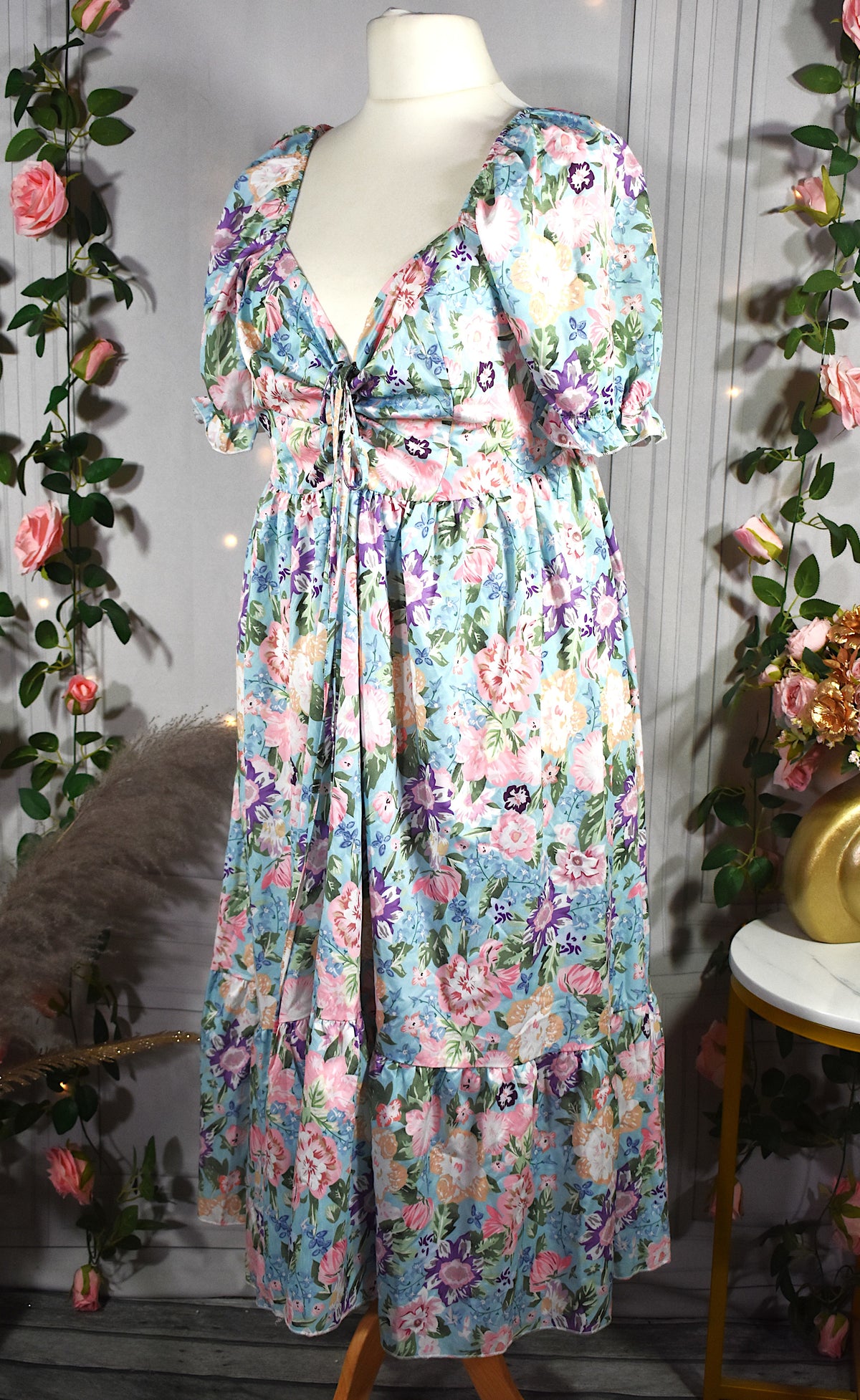 Robe romantique à l'imprimé floral