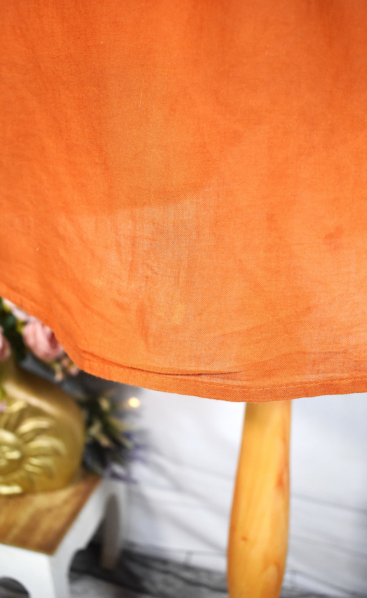 Surchemise bohème terracotta à volants