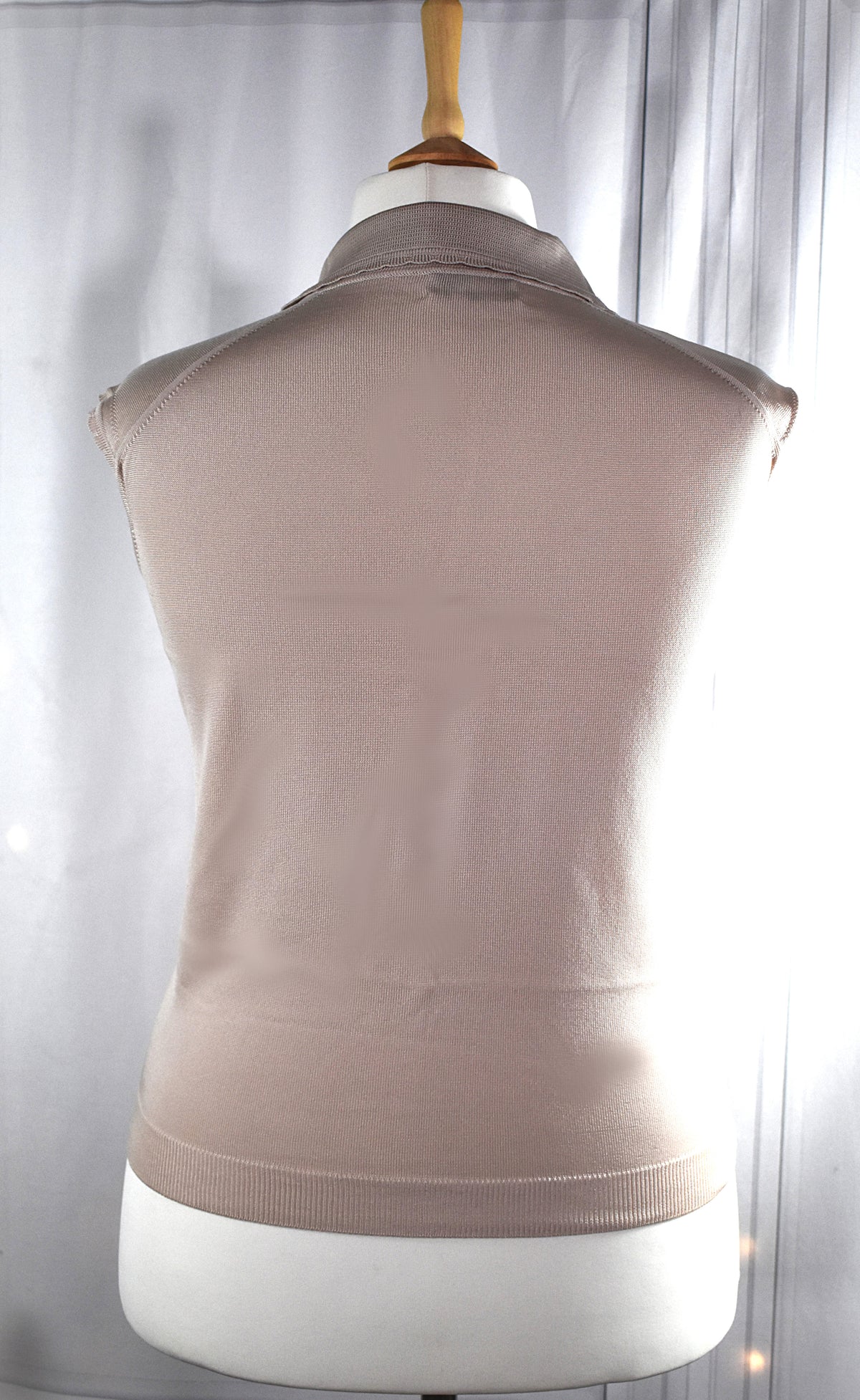 Top beige col claudine