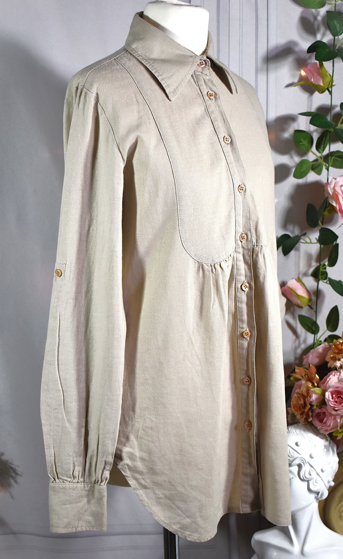 Tunique lin & viscose beige