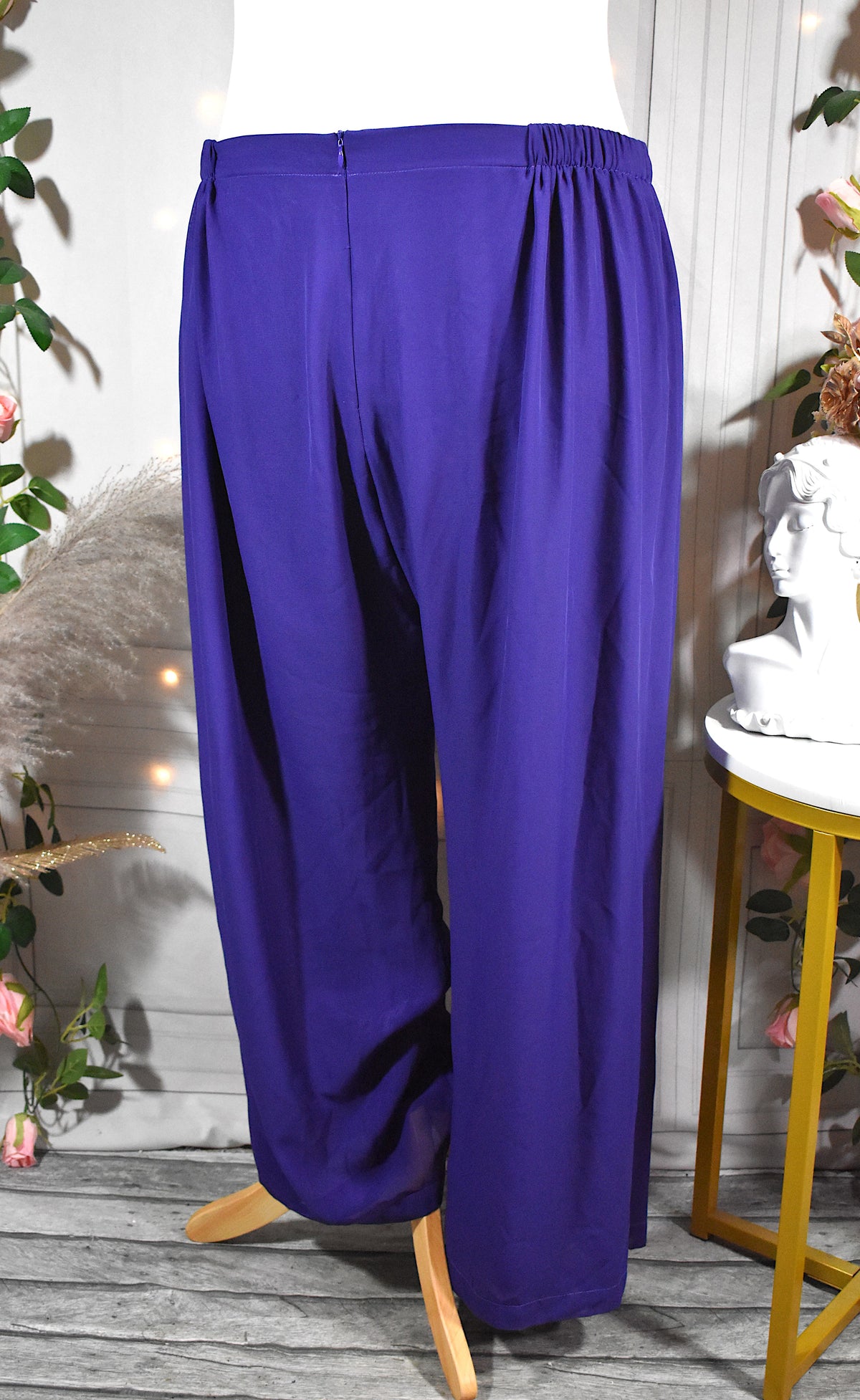 Pantalon fluide violet intense