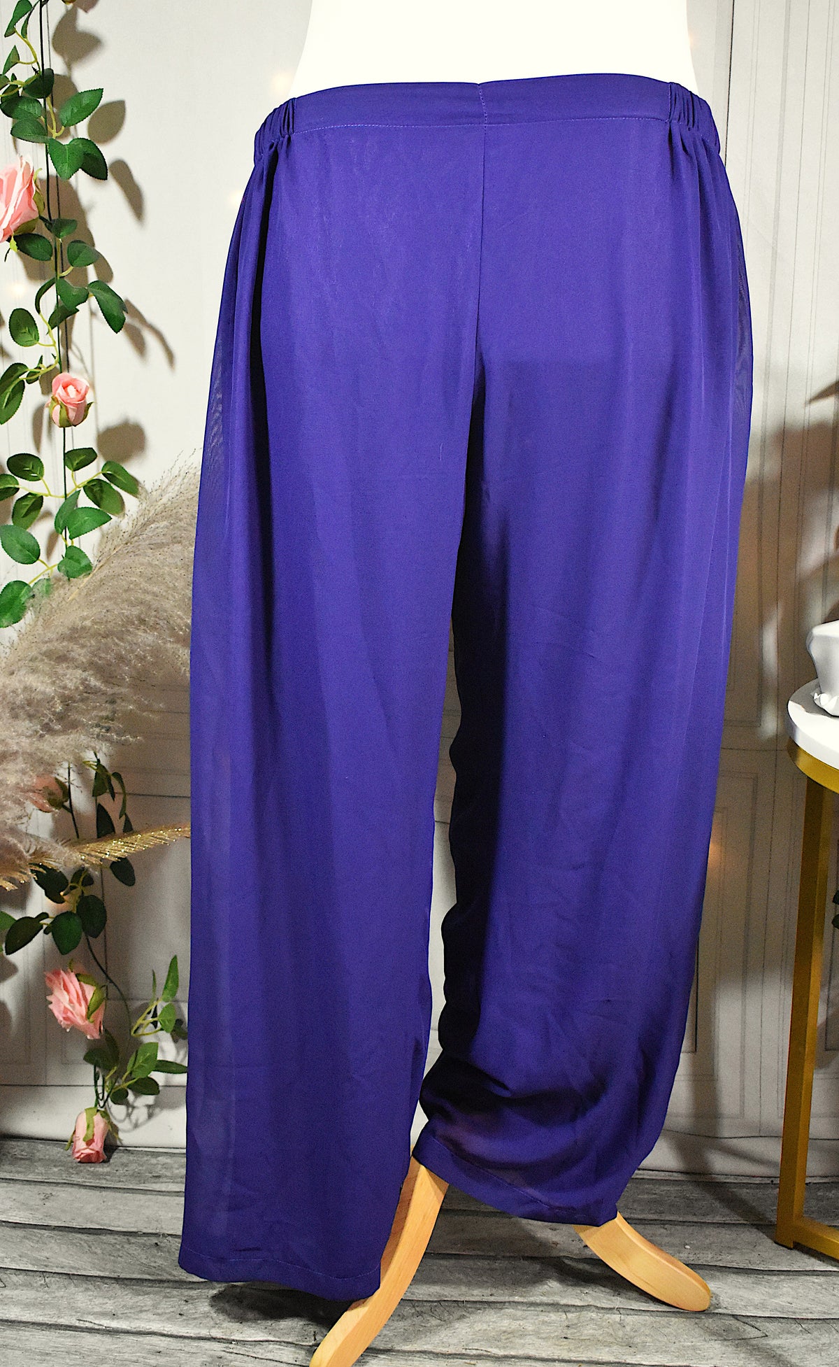 Pantalon fluide violet intense