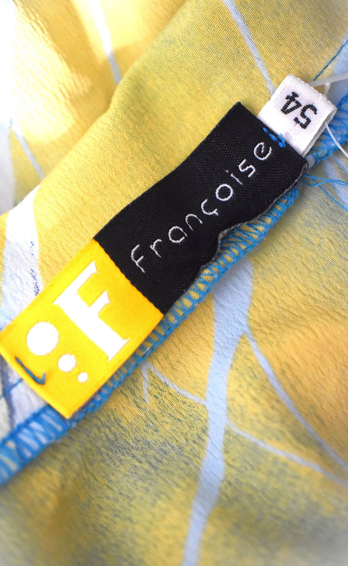 Robe tropicale bleu jaune