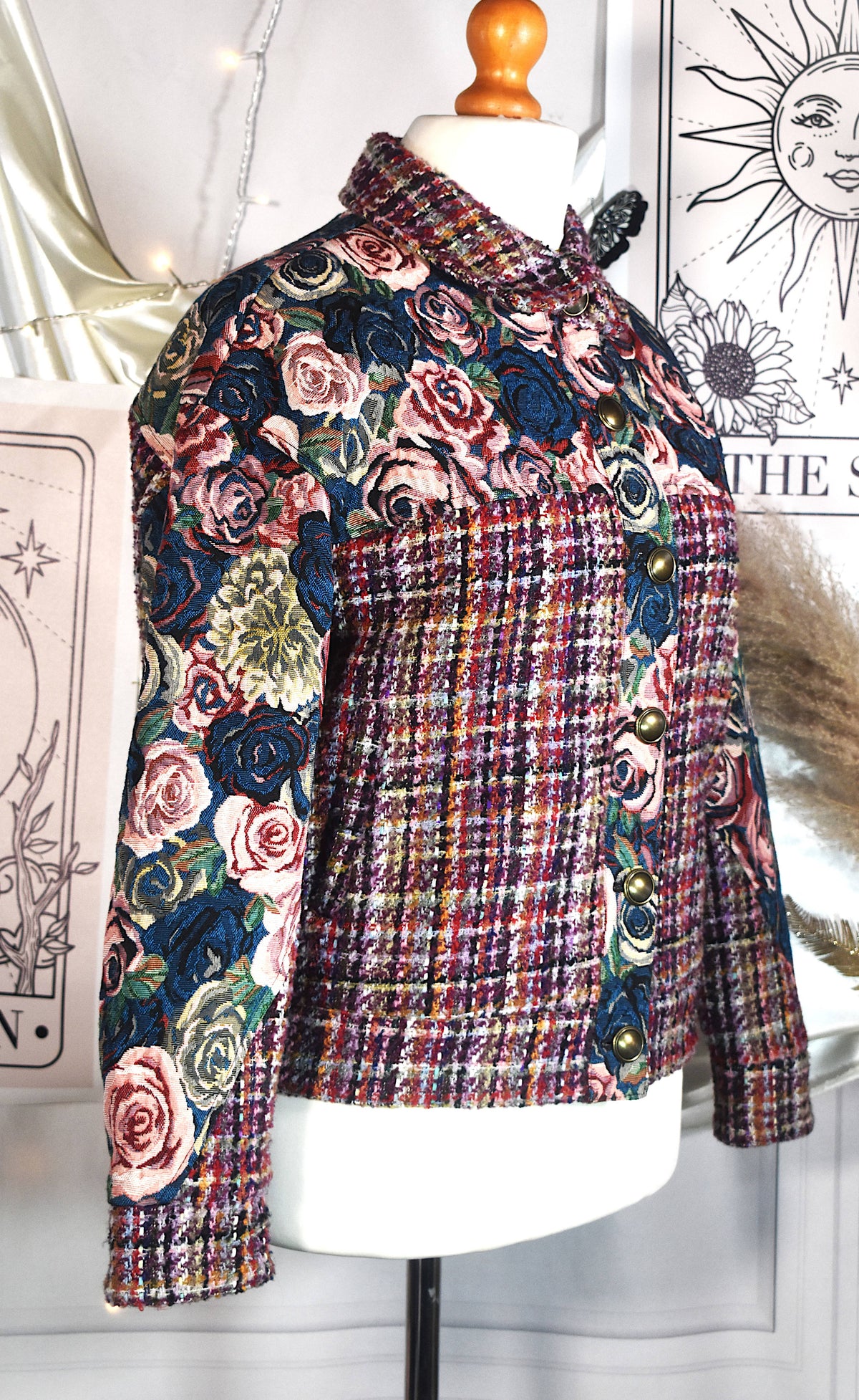 Veste Laura Vita tweed et tapisserie
