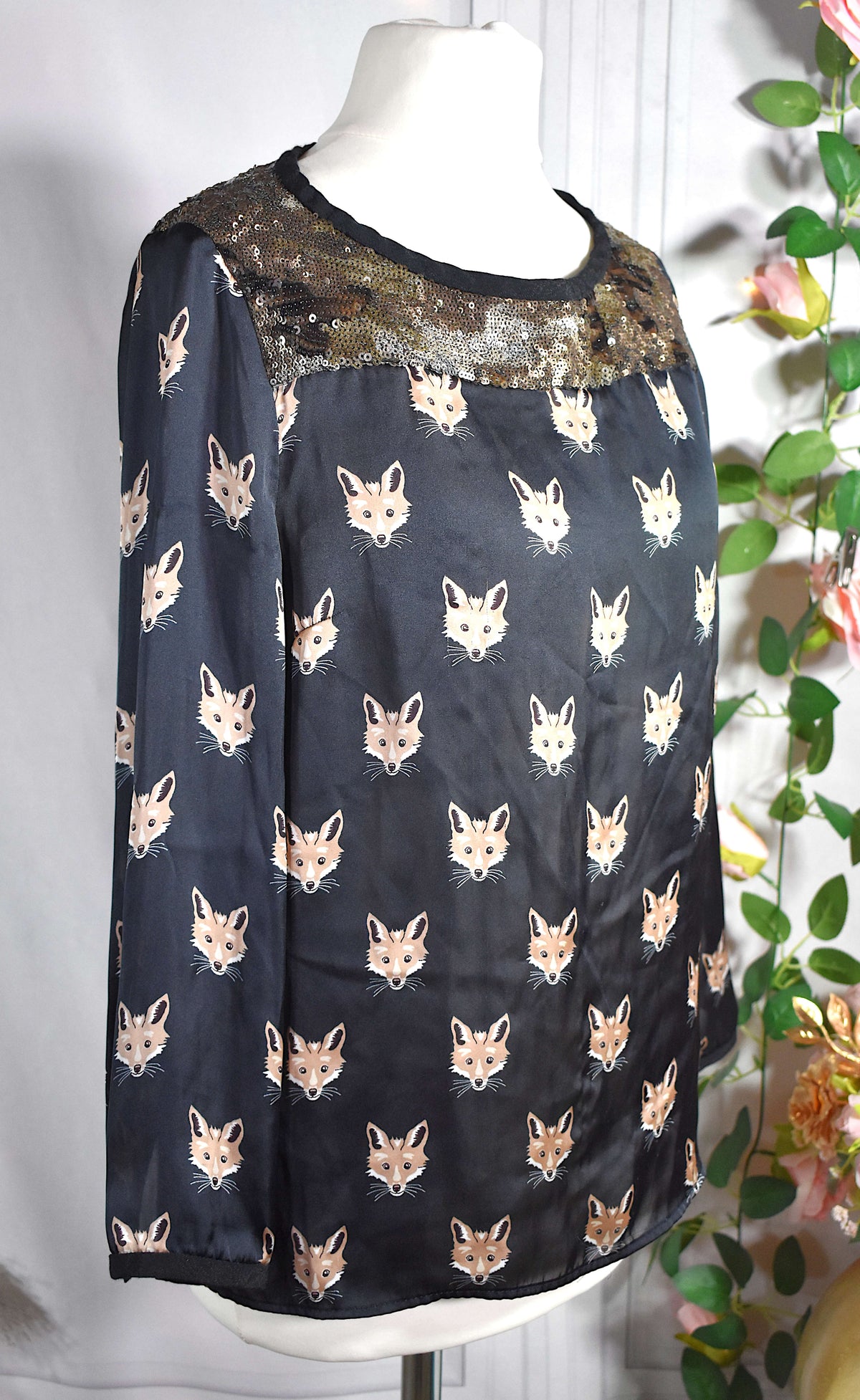 Blouse satinée motifs renards One Step