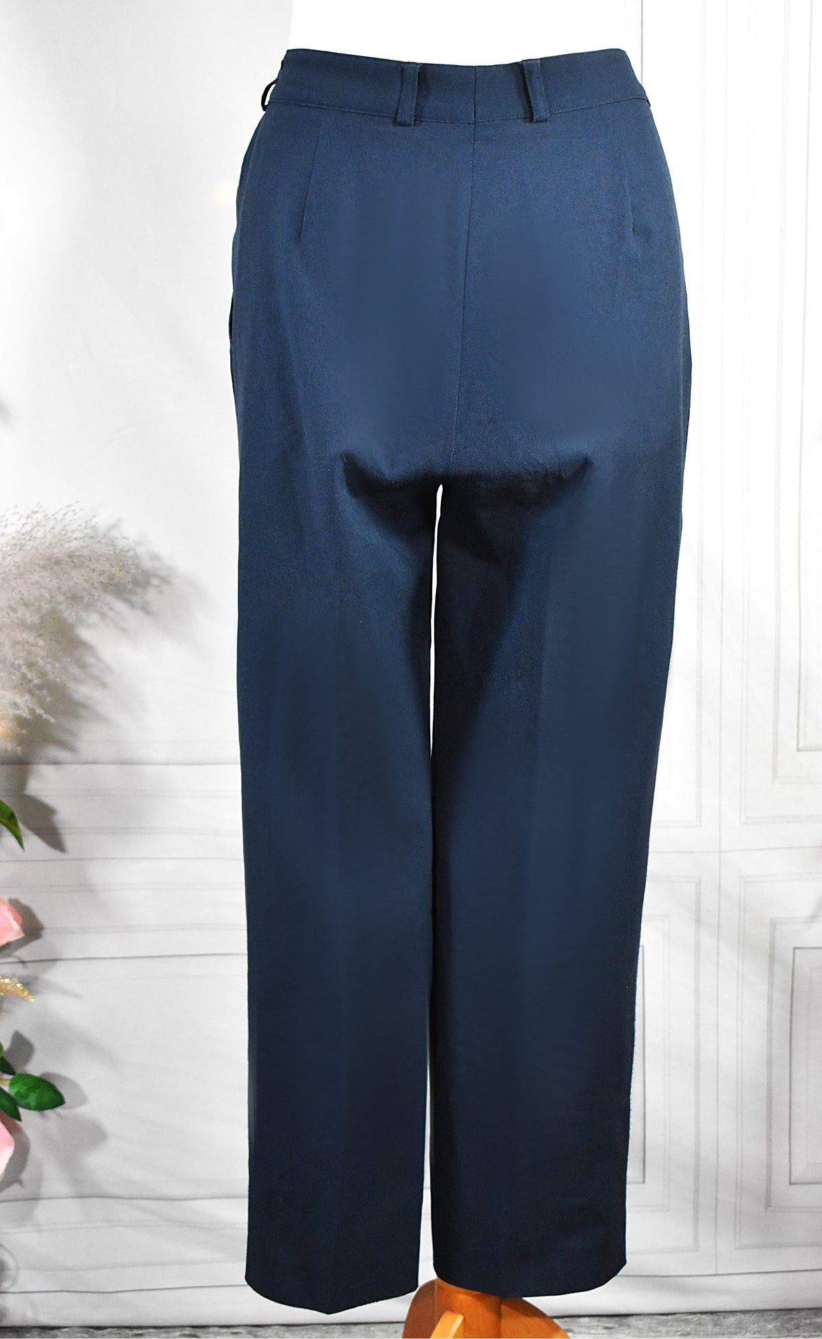 Pantalon à pinces bleu marine Devernois