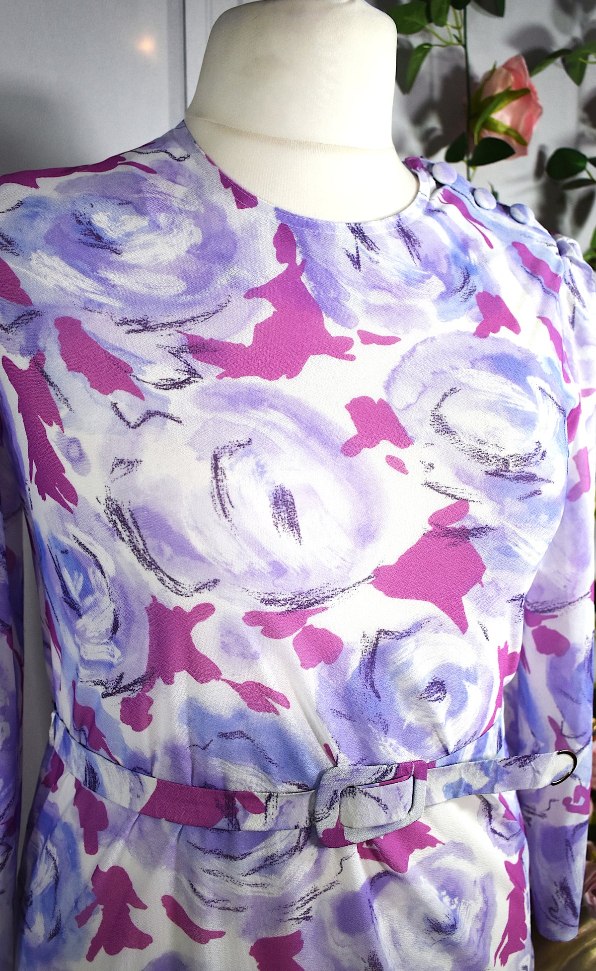 Robe mousseline vintage lila & violette