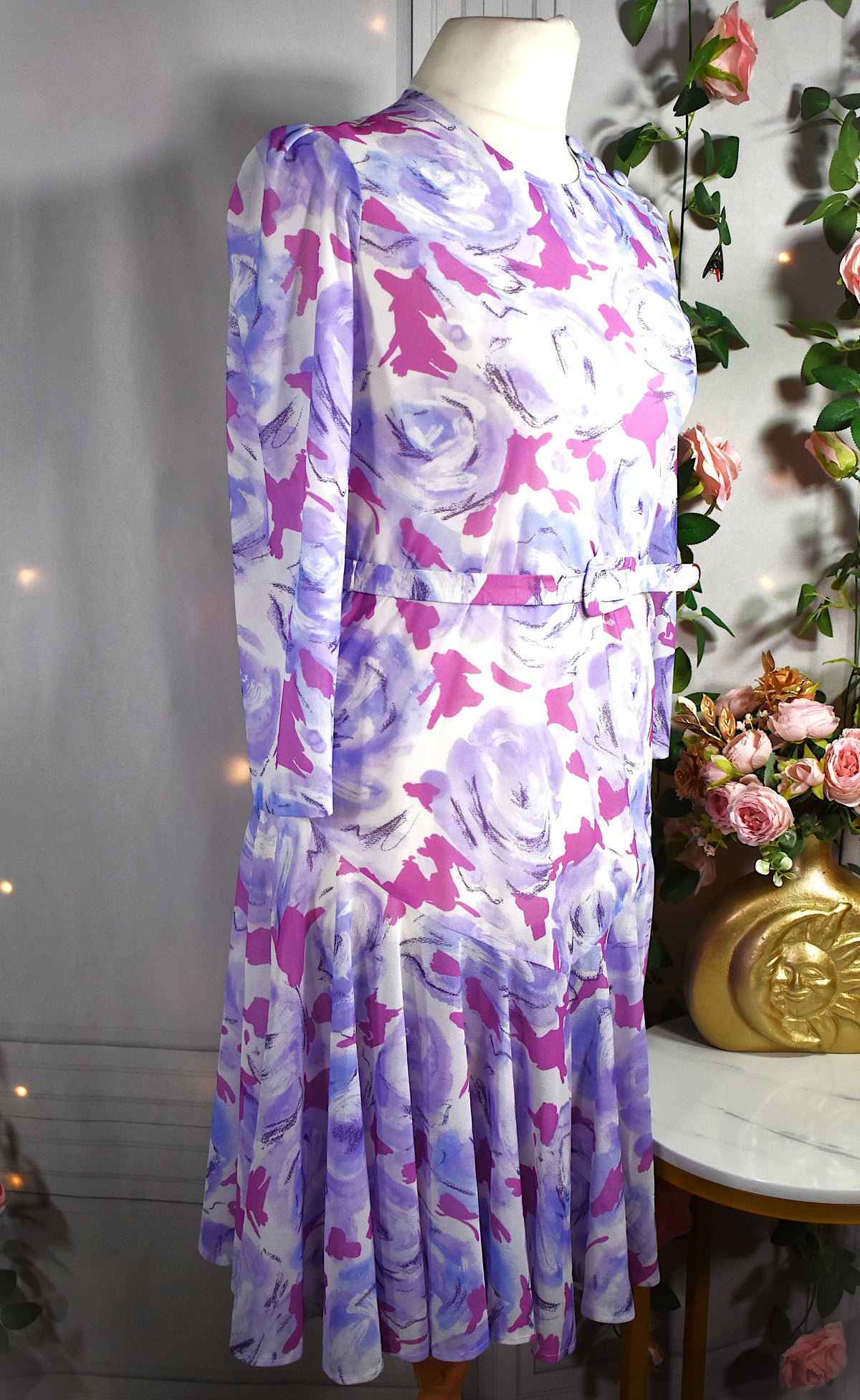 Robe mousseline vintage lila & violette