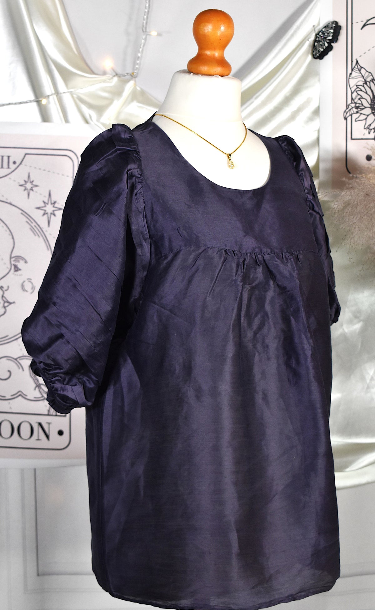 Blouse One Step violette en ramie et soie