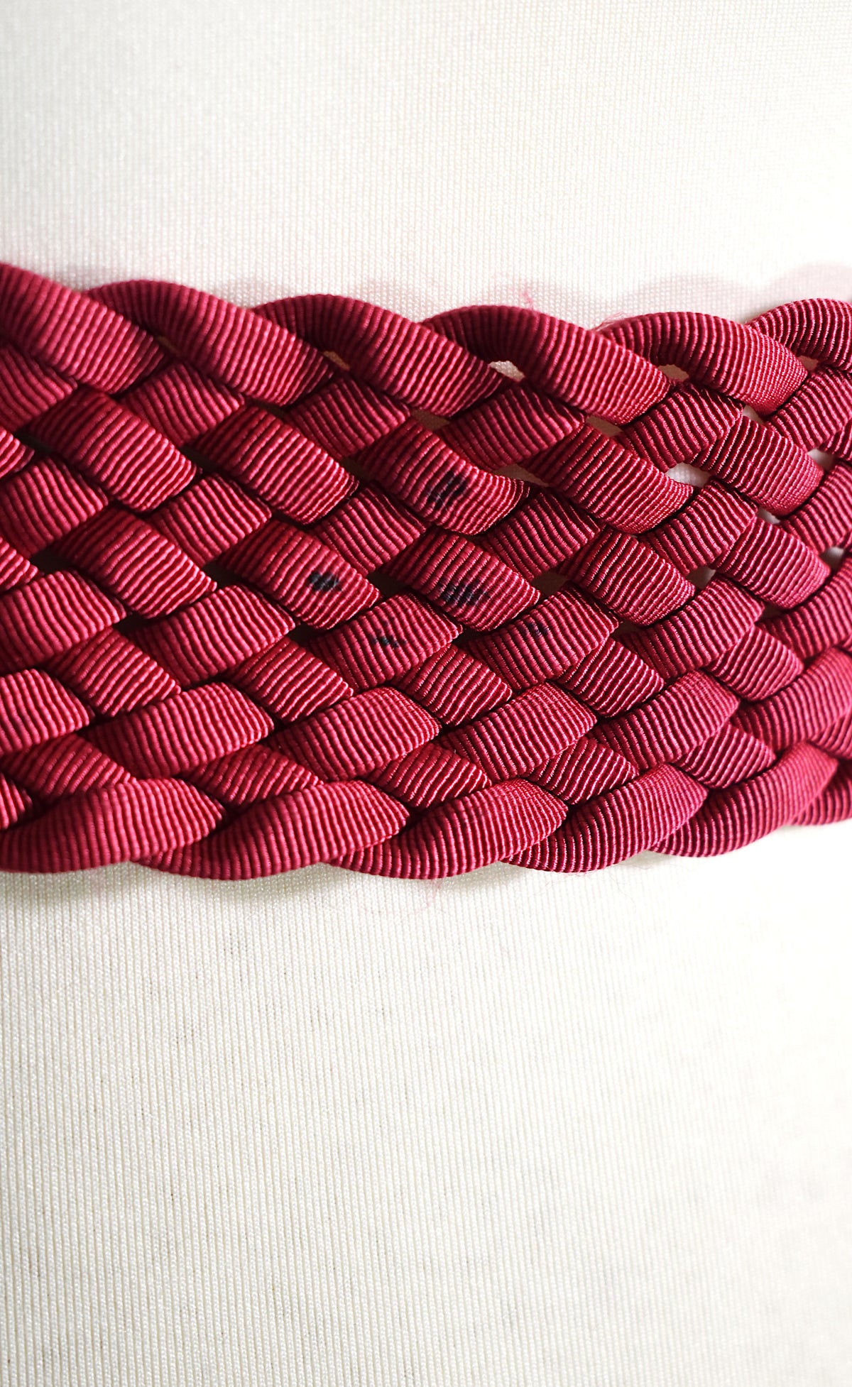 Ceinture large framboise similicuir noir Max Mara
