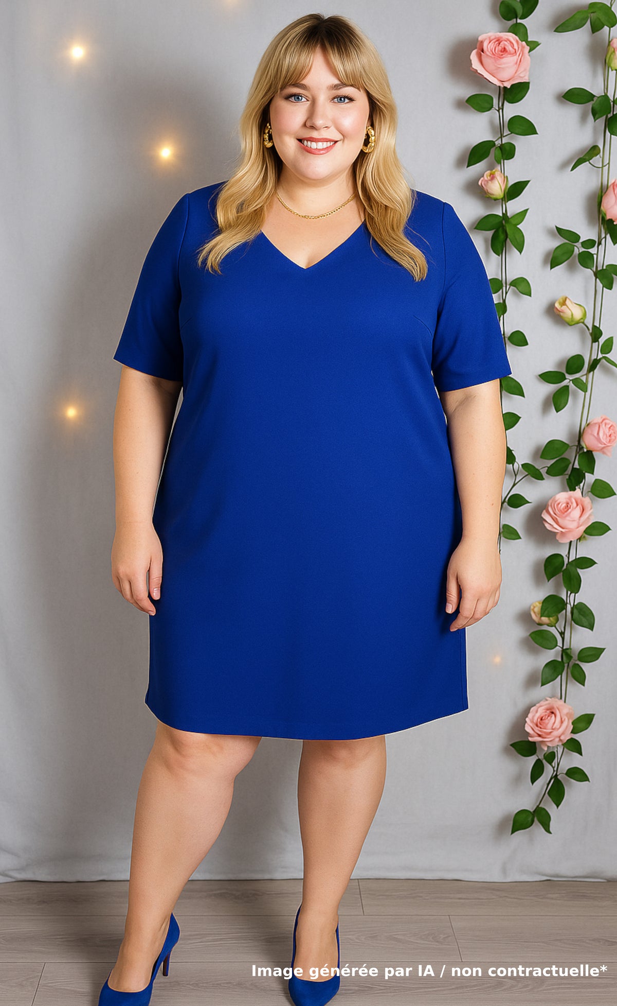 Robe élégante bleu roi