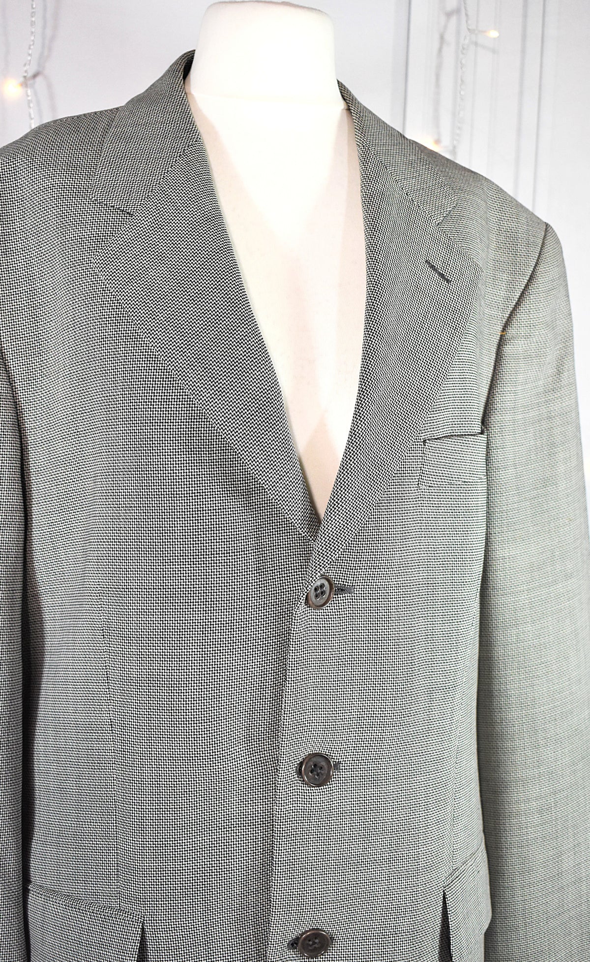 Blazer en laine aux motifs noirs & blancs Yves Saint Laurent