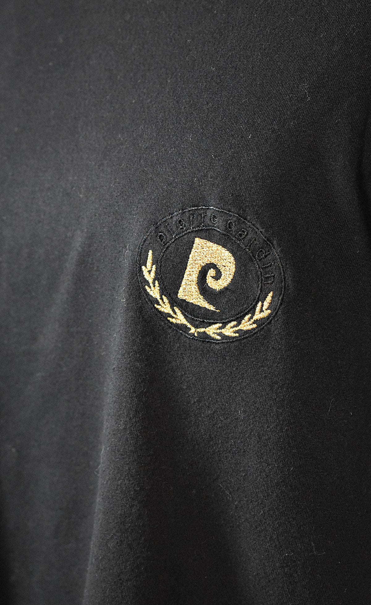 T-shirt en coton noir Pierre Cardin